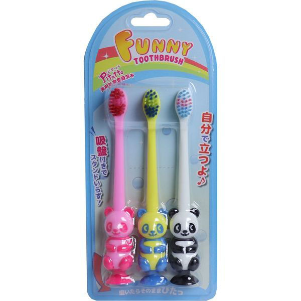 Amazon.co.jp: 【幕張文具4A】ピタット ファニー歯ブラシ 吸盤付