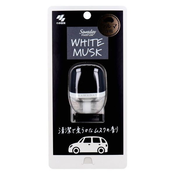 小林製薬 サワデー クルマ専用クリップ パルファムホワイトムスク 6mL 4987072087930 1本(6mL入)（直送品）