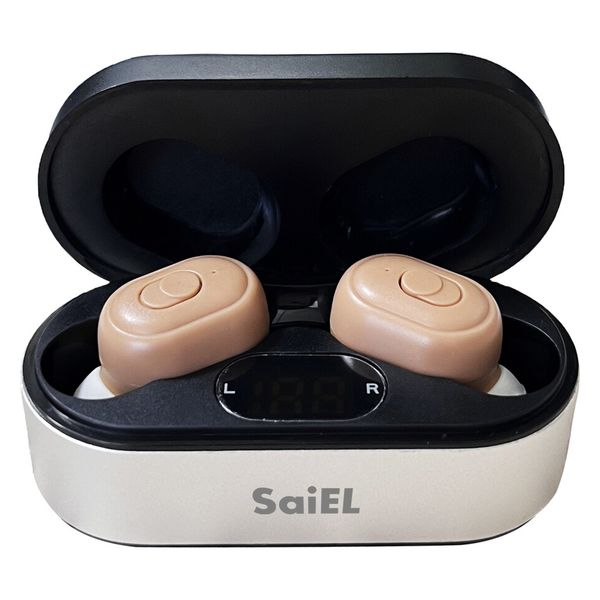 新品 充電式両耳集音器 ハッキリさん Amazon.co.jp: SaiEL 充電式両耳集音器 ハッキリさん ベージュ