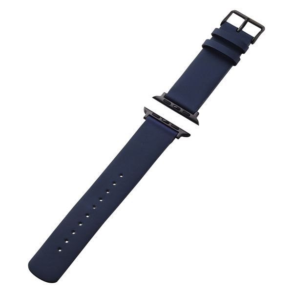 アップルウォッチバンド (49 45 44 42mm) レザー ベルト ネイビー AW-45BDLNV エレコム 1個（直送品）
