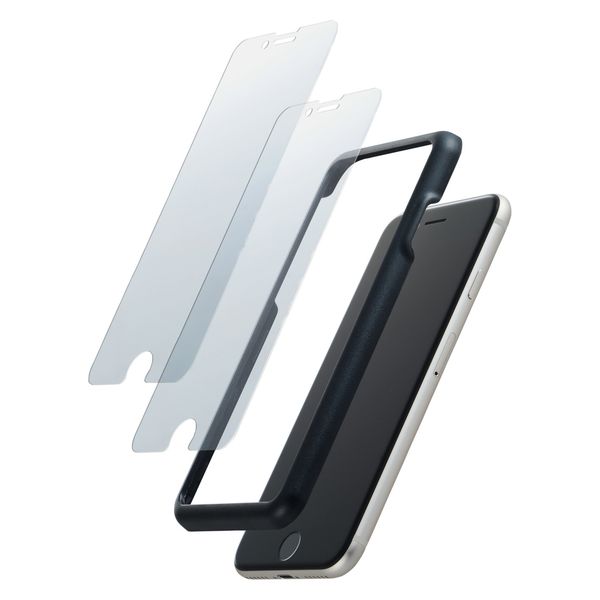 iPhone SE 第3世代 / 第2世代 / 8 ガラスフィルム 2枚入り 高