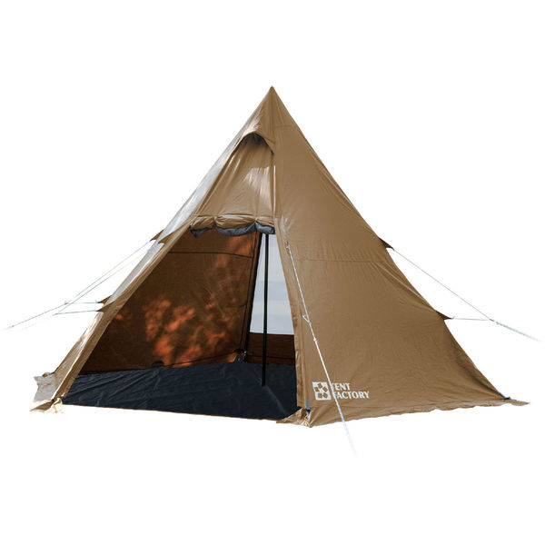 TENT FACTORY(テントファクトリー) Hi-TCワイドワンポールテントRG ダークベージュ TFTCP6RG 1張（直送品） - アスクル