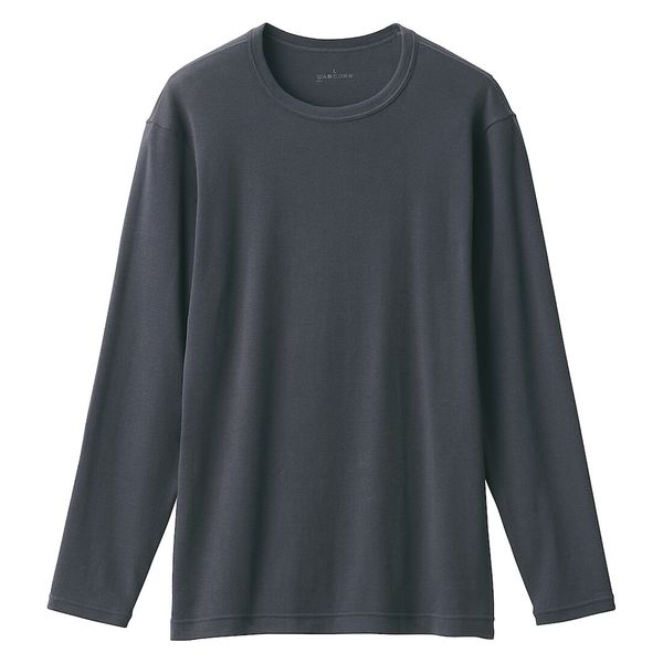 メンズ】無印良品 紳士 あったか綿 クルーネック長袖Tシャツ