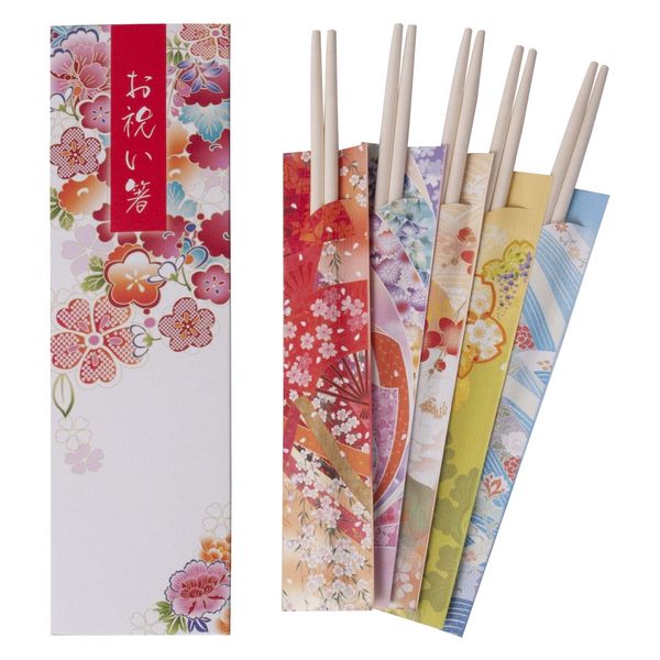 きんだい 祝箸 友禅揃い アスペン 1ケース（500膳：5膳入×100箱）