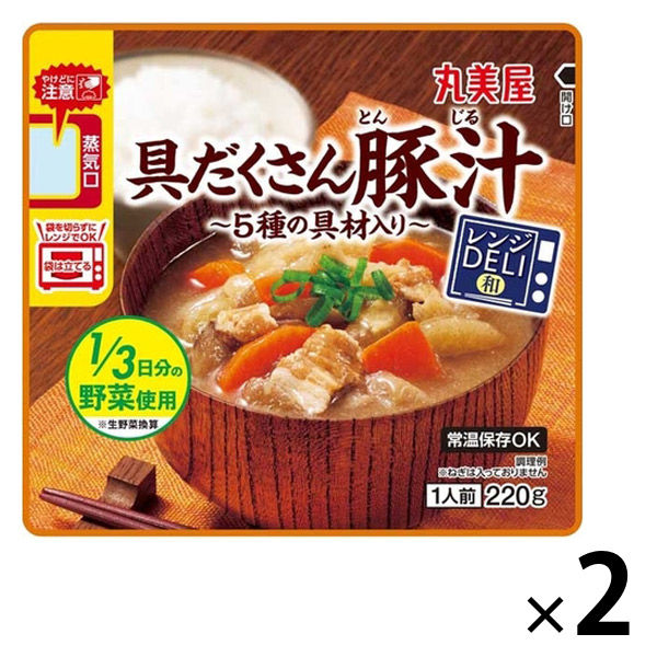 丸美屋 レンジDELI 具だくさん豚汁 220g 1セット（1個×2）丸美屋食品工業 レンジ対応