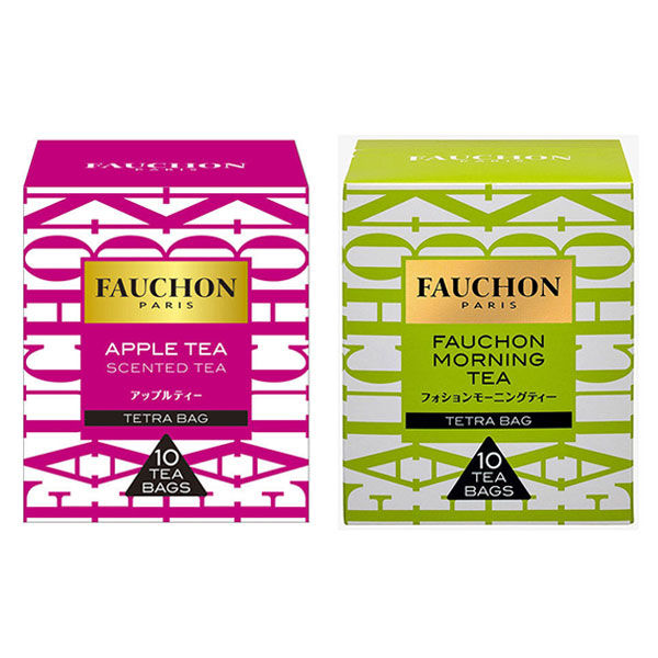 FAUCHON（フォション） 紅茶ティーバッグ アップル＆モーニング2種セット 1セット（1箱（10バッグ入）×2） - アスクル