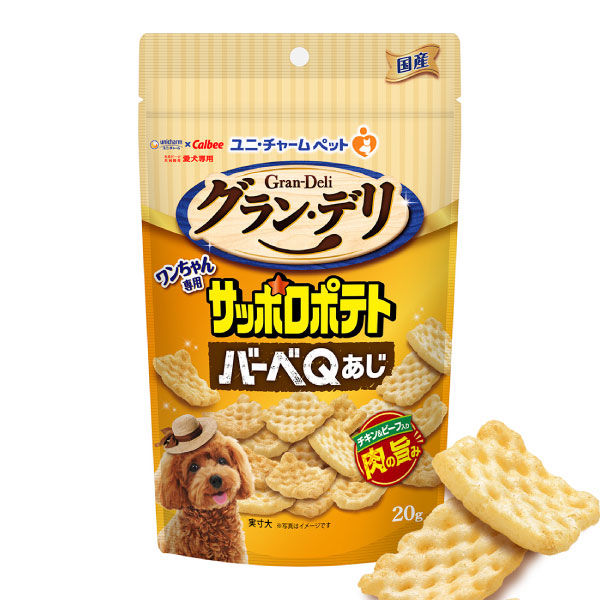 グラン・デリ ワンちゃん専用 サッポロポテト バーべQあじ 国産 20g 1個 ユニ・チャーム 犬用 おやつ - アスクル