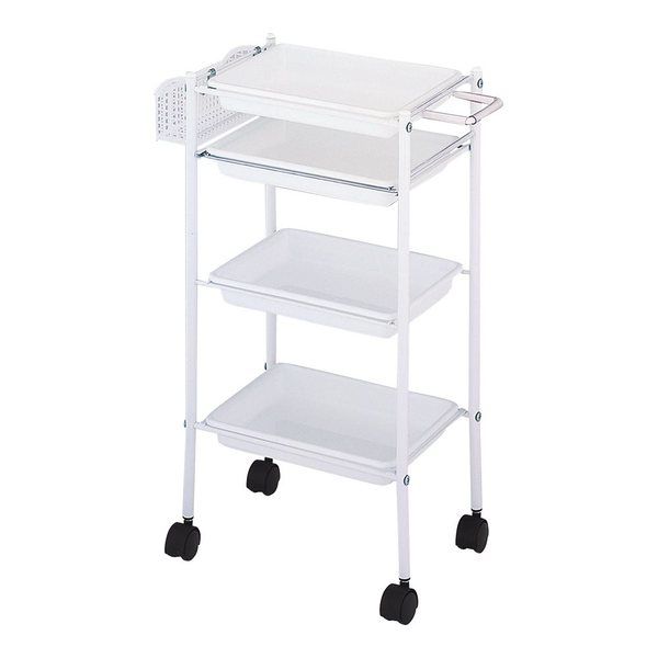 西村製作所 トレーワゴン(Cー305) 510×280×835mm ホワイト 66-0014-40 1台（直送品）