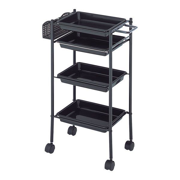 西村製作所 トレーワゴン(Cー305) 510×280×835mm ブラック 66-0014-39 1台（直送品）