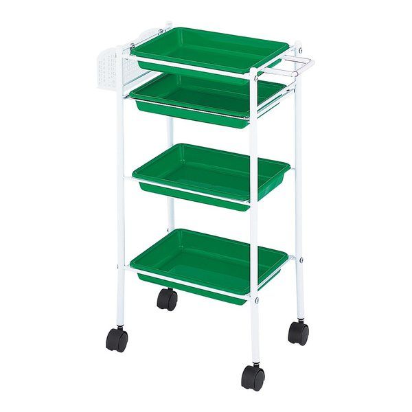 西村製作所 トレーワゴン(Cー305) 510×280×835mm グリーン 66-0014-43 1台（直送品）