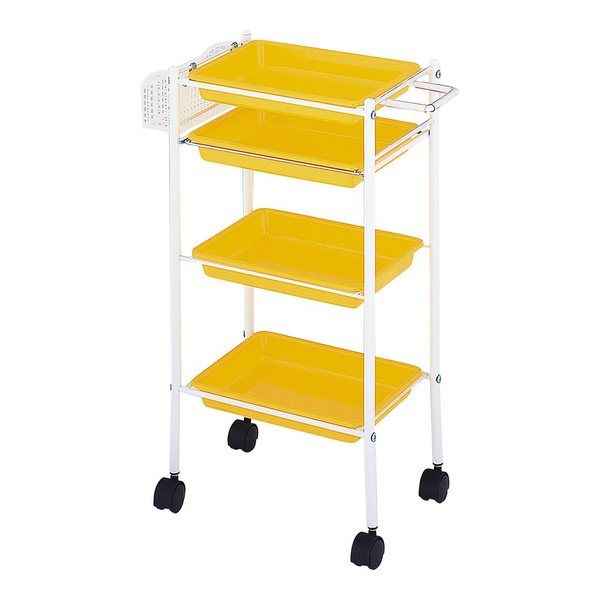 西村製作所 トレーワゴン(Cー305) 510×280×835mm イエロー 66-0014-44 1台（直送品）