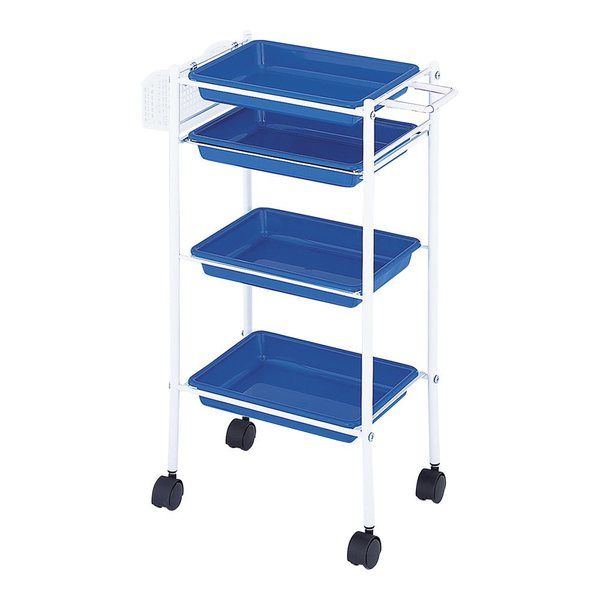 西村製作所 トレーワゴン(Cー305) 510×280×835mm ブルー 66-0014-42 1台（直送品）