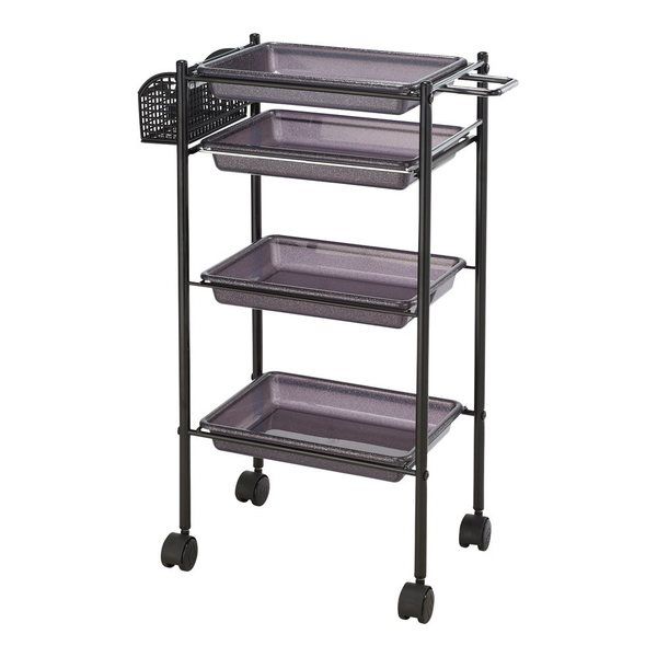 西村製作所 トレーワゴン(Cー305) 510×280×835mm キラキラスモーク 66-0014-65 1台（直送品）