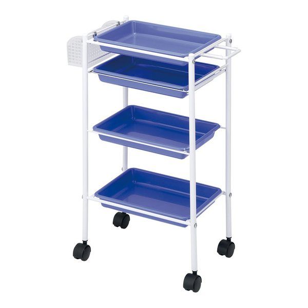 西村製作所 トレーワゴン(Cー305) 510×280×835mm ネイビー 66-0014-60 1台（直送品）