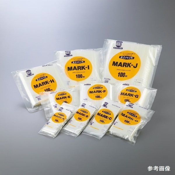 生産日本社 ユニパックマーク(ケース販売) 85×120mm 1ケース(100枚×90袋入) MARK-D 1ケース(9000枚)（直送品）