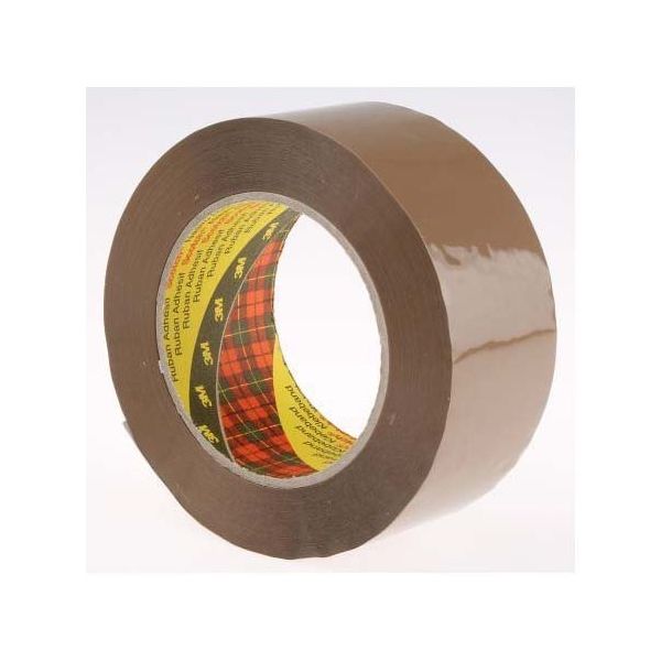 スリーエム ジャパン ガムテープ，幅:50mm，長さ:100m 茶 313 1個 63-7766-38（直送品）