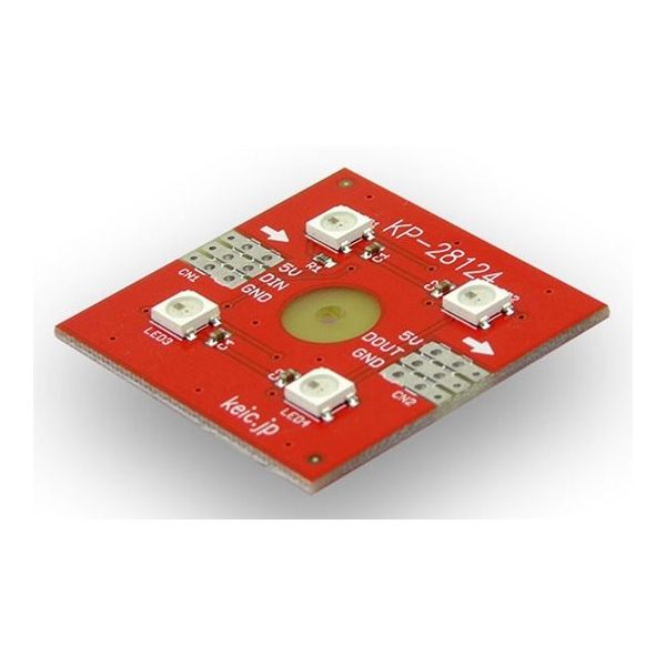 共立電子産業 マイコン制御マルチカラーLED基板 NEO Pixel 搭載 KP-28124 1個 67-6429-87（直送品）
