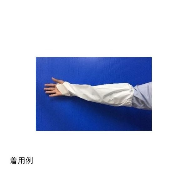 船橋 不織布腕カバー 親指フック 50枚×10袋入 III-H-b 1ケース(500枚) 67-6434-40（直送品）