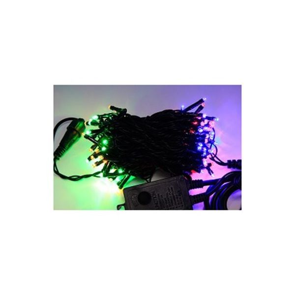 アズワン LEDストレートライト 100球 10m カラー 黒ケーブル 67-6595-20 1式（直送品）