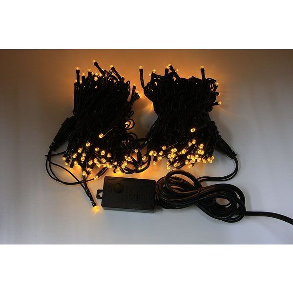 アズワン LEDストレートライト 200球 20m 黄色 黒ケーブル 67-6595-32 1式（直送品）