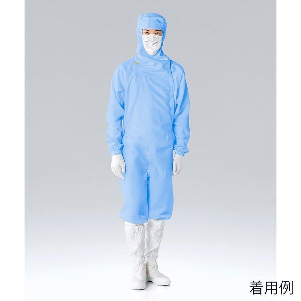 東洋リントフリー フード・マスク一体型ツナギ服 青 M FC143C-02 1枚 67-6581-36（直送品）