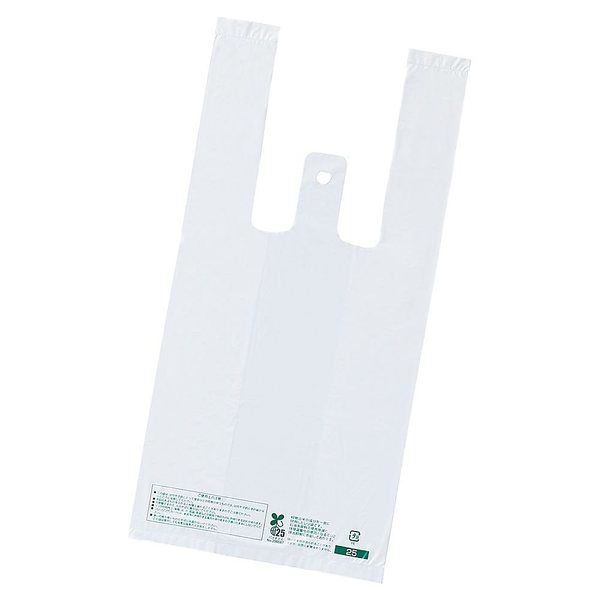 アズワン 乳白バイオマスレジ袋 26×48(32)×13cm 100枚 67-6870-82 1セット(100枚)（直送品）