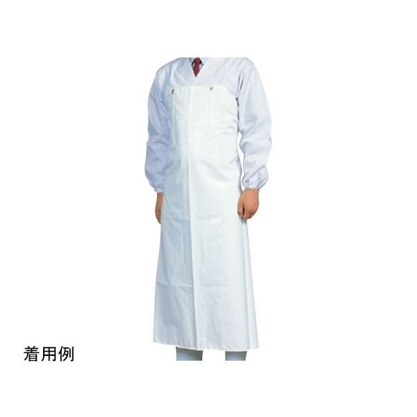 スギコ産業 抗菌ウレタン胸付前掛A型 LL 67-6901-87 1枚（直送品）