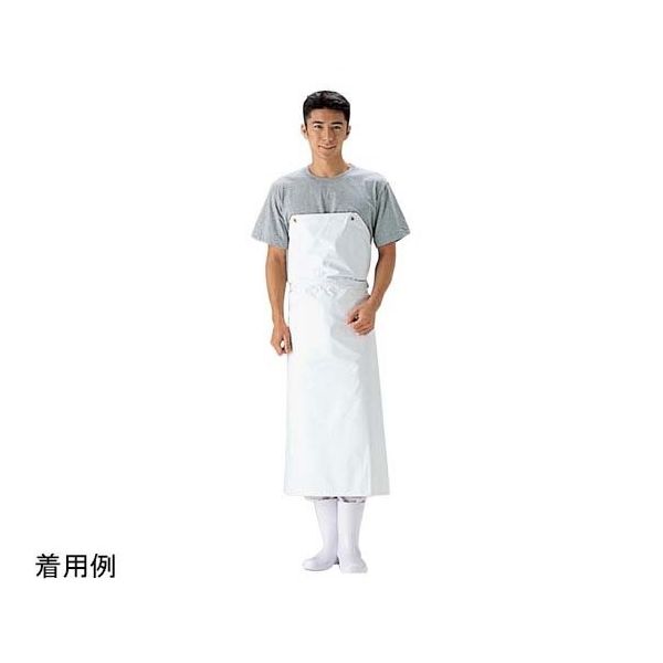 スギコ産業 ワンタッチ前掛胸付 白 M 67-6901-92 1枚（直送品）