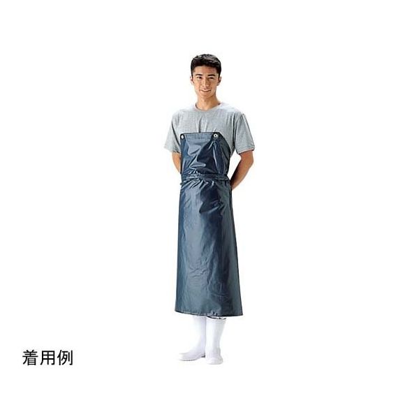 スギコ産業 ワンタッチ前掛胸付 紺 M 67-6901-93 1枚（直送品）