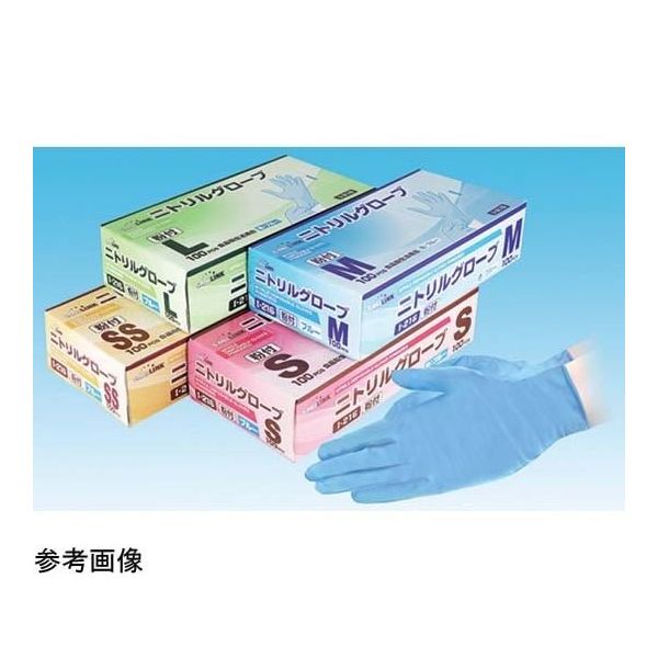 フジリンクス SL.ニトリルグローブ(粉付)ブルー(100枚入)M 67-6902-38 1個(100枚)（直送品）