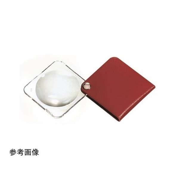 エッシェンバッハ光学ジャパン ハンディルーペ 3.5× 60mm径 角 レッド 1752160 1個 67-7106-22（直送品）