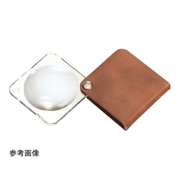 エッシェンバッハ光学ジャパン ハンディルーペ 3.5× 60mm径 角 ライトブラウン 1752860 1個 67-7106-26（直送品）