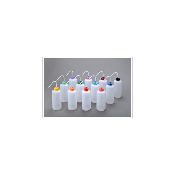 安元化成 NT洗浄瓶BIIカラーキャップ フルセット 12本 1L 67-7106-90 1箱(12本)（直送品）