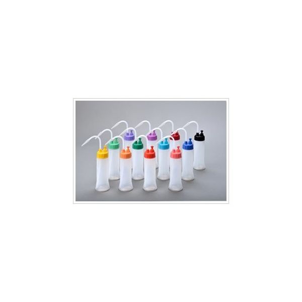 安元化成 NT洗浄瓶B型スリム カラーキャップ フルセット 12本 200cc 67-7106-91 1箱(12本)（直送品）
