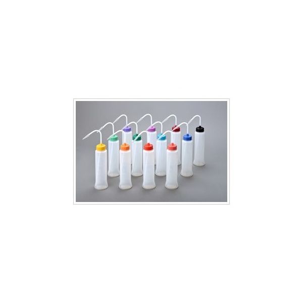 安元化成 NT洗浄瓶BIIスリム カラーキャップ フルセット 12本 400cc 67-7106-94 1箱(12本)（直送品）