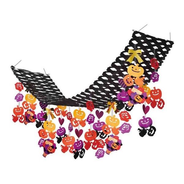 アズワン ローズハロウィンプリーツハンガー 天井飾り 180cm 67-7117-37 1個（直送品）