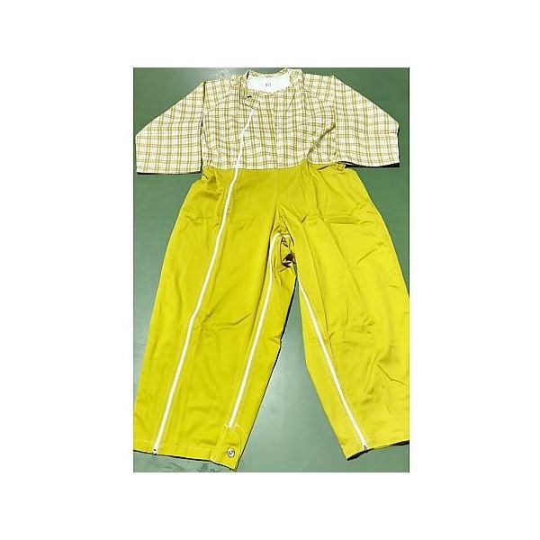 アズワン 介護つなぎ イエロー LLサイズ 10枚入 68-4096-42 1箱(10枚)（直送品）