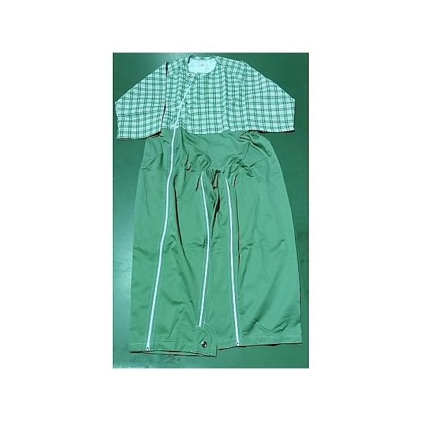 アズワン 介護つなぎ グリーン 3Lサイズ 10枚入 67-6638-59 1箱(10枚)（直送品）