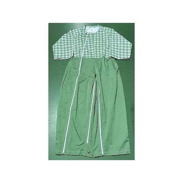 アズワン 介護つなぎ グリーン LLサイズ 10枚入 68-4096-38 1箱(10枚)（直送品）