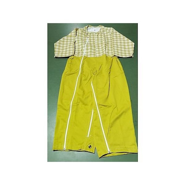 アズワン 介護つなぎ イエロー Mサイズ 10枚入 68-4096-44 1箱(10枚)（直送品）