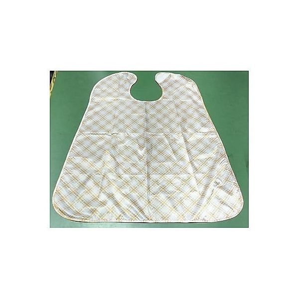 アズワン 食事用エプロン 格子柄 オレンジ 100枚入 68-4096-56 1箱(100枚)（直送品）