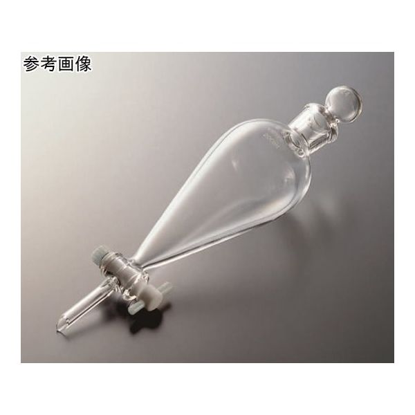 コスモスビード スキーブ形分液ロート 1000mL PTFEコック 上部透明摺 2116-06 1個 65-6843-88（直送品）