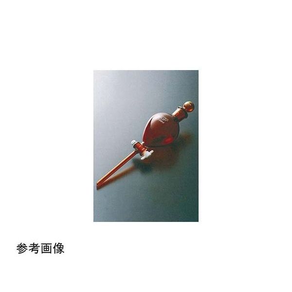 コスモスビード 丸形分液ロート 茶 300mL PTFEコック 上部普通摺 80080 1個 65-6844-12（直送品）