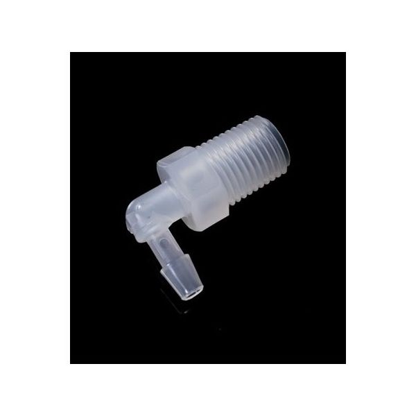 アイシス PP R1/4オスネジ付きL型アダプター 軟質チューブ内径5.0mm(3/16”)用 10個入 IMJR3L056 1袋(10個)（直送品）