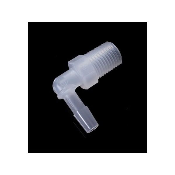 アイシス PP R1/4オスネジ付きL型アダプター 軟質チューブ内径6.5mm(1/4”)用 10個入 IMJR3L066 1袋(10個)（直送品）