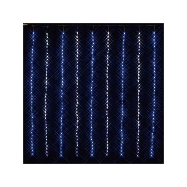 アズワン 【400球】LEDデラックスカーテンライト 屋外使用可 ホワイト/ブルー 65-8117-22 1セット（直送品）