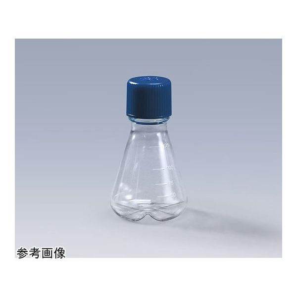 GVS バッフル付き滅菌三角フラスコ 125mL PC ベントキャップ 1個×24パック入 CELCUFG035125S 1箱(24個)（直送品）