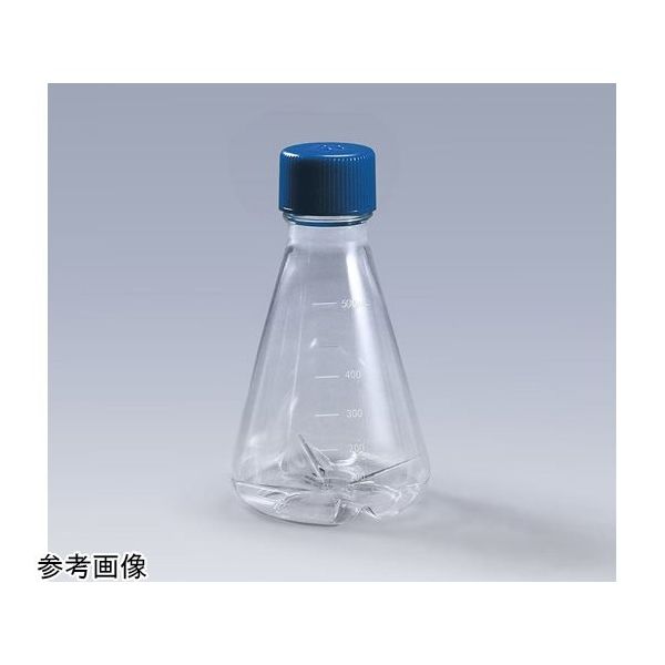 GVS バッフル付き滅菌三角フラスコ 500mL PC シールキャップ 1個×12パック入 CELCUFG034500S 1箱(12個)（直送品）