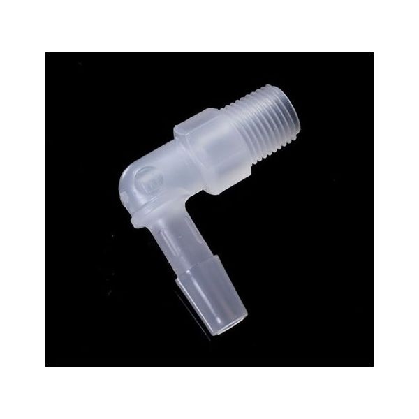 PP 1/8ー27NPTオスネジ付きL型アダプター 軟質チューブ内径6.0mm:1/4” 1袋(10個入) IMJNL066 1袋(10個)（直送品）