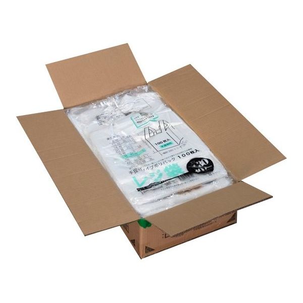 紺屋商事 【ケース販売】 レジ袋 半透明 東30西40号 260(390)×480 100枚×20パック入 723230 1箱(2000枚)（直送品）